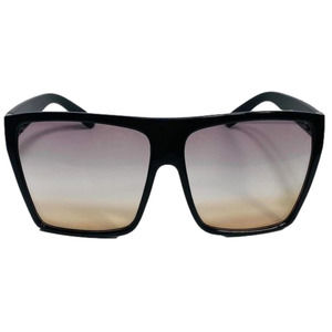 6056 | Black/Tan Oversized Square Sunglasses